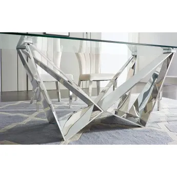 Стол обеденный Q-Home T102C, 200 см, стекло, нераскладной