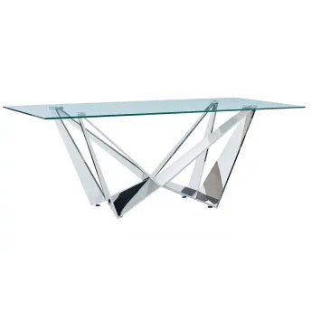 Стол обеденный Q-Home T102C, 200 см, стекло, нераскладной