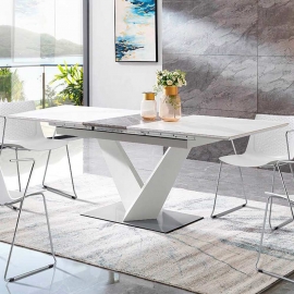 Стол обеденный Q-Home Stratos, 160/200 см, керамика, раздвижной, EDT-CS01