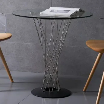 Стол обеденный Q-Home Кадис, 90 см, стекло, нераскладной, T-RT-413-90