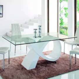 Стол обеденный Q-Home Памплона, 180 см, стекло, нераскладной, DT-HT0989-180