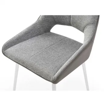 Стул Q-Home DC1239, серый, ткань/экокожа