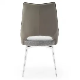 Стул Q-Home Tekno, серый, ткань/экокожа, вращающийся, DC1239