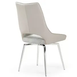 Стул Q-Home Tekno, бежевый, ткань/экокожа, вращающийся, DC1239