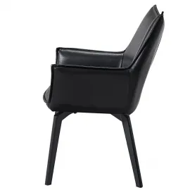 Стул Q-Home Soho, черный, экокожа, SOHO-BLACK