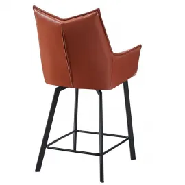 Полубарный стул Q-Home Soho, коричневый, экокожа, SOHO-BAR-BROWN