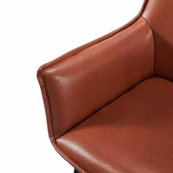 Полубарный стул Q-Home Soho, коричневый, экокожа, SOHO-BAR-BROWN