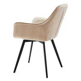 Стул Q-Home AC-1903, бежевый, ткань, вращающийся, AC-1903-BEIGE
