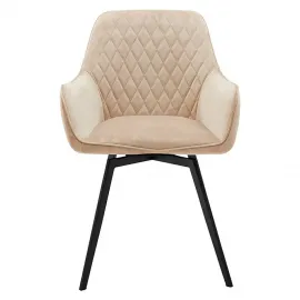 Стул Q-Home AC-1903, бежевый, ткань, вращающийся, AC-1903-BEIGE
