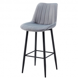 Барный стул Q-Home CG1953B, серый, ткань, Высота 108 см, CG1953B-GREY