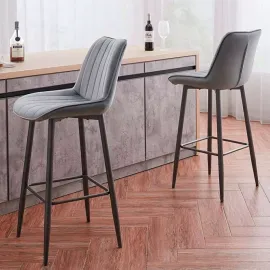 Барный стул Q-Home CG1953B, серый, ткань, CG1953B-GREY