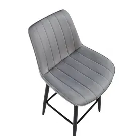 Барный стул Q-Home CG1953B, серый, ткань, CG1953B-GREY