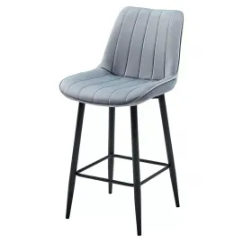 Полубарный стул Q-Home CG1953B, серый, ткань, CG1953B-GREY