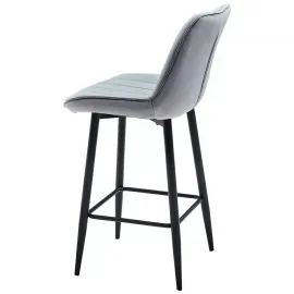 Полубарный стул Q-Home CG1953B, серый, ткань, CG1953B-GREY