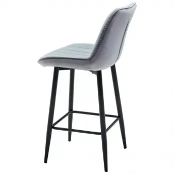 Полубарный стул Q-Home CG1953B, серый, ткань, CG1953B-GREY