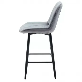 Полубарный стул Q-Home CG1953B, серый, ткань, CG1953B-GREY