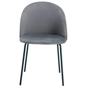 Стул Q-Home С-962, серый бархат, ткань, С-962-GREY