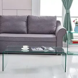 Журнальный стол Q-Home F-006K, 110x55 см, стекло