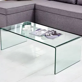 Журнальный стол Q-Home Crystal (Кристал), 110x55 см, стекло прозрачное калёное, QHF-006K