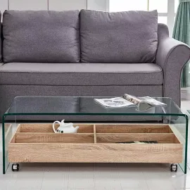 Журнальный стол Q-Home F-GW606, 110x55 см, стекло