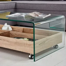 Журнальный стол Q-Home F-GW606, 110x55 см, стекло