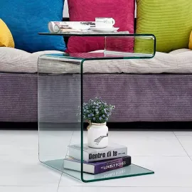 Журнальный стол Q-Home F-C601, 42x37 см, стекло