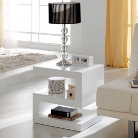 Приставной стол Q-Home Dupen, 50x40 см, белый лак, 2520