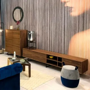 Тумба ТВ Q-Home Dupen, 240x42 см, Орех, TV130-WALNUT