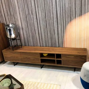 Тумба ТВ Q-Home Dupen, 240x42 см, Орех, TV130-WALNUT