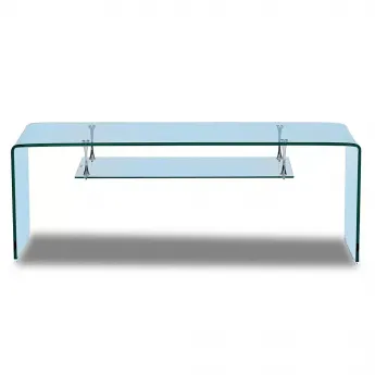 Тумба ТВ Q-Home F008, 126x40 см, каленое стекло