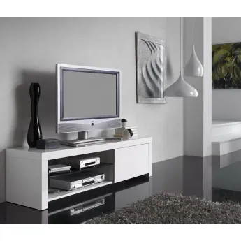 Тумба ТВ Q-Home Dupen, 150x40 см, белый лак, TV603