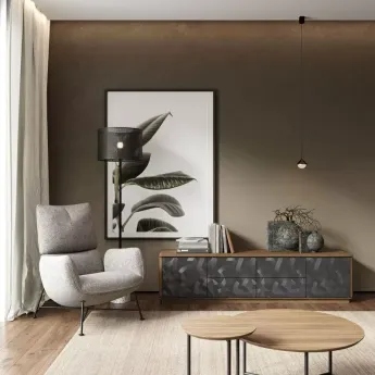 Тумба ТВ MOD Interiors Altea, 2 дверцы, 4 ящика, Орех F, MDI.TV.ALT.12