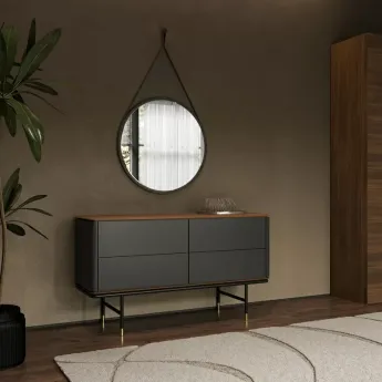 Комод MOD Interiors Altea, четыре ящика, Орех F, MDI.CHD.ALT.9