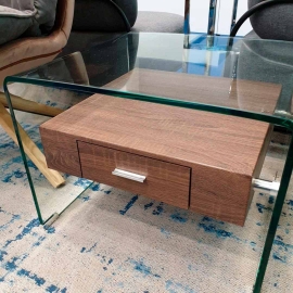Журнальный стол Q-Home F-GW608, 50x55 см, стекло