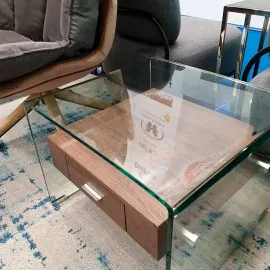 Журнальный стол Q-Home F-GW608, 50x55 см, стекло