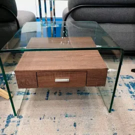 Журнальный стол Q-Home F-GW608, 50x55 см, стекло