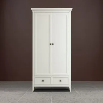 Шкаф 2-дверный Classico Italiano Бруклин, Молочный, 7002/L