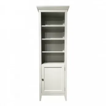Стеллаж узкий Classico Italiano Бруклин, Белый/Молочный 7041R/L, правый