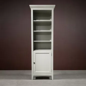 Стеллаж узкий Classico Italiano Бруклин, Белый/Молочный 7041R/L, правый