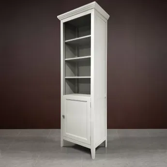 Стеллаж узкий Classico Italiano Бруклин, Белый/Молочный 7041R/L, правый