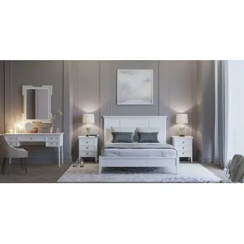 Кровать 200x200 Classico Italiano Бруклин, Молочный лак, 7200/L