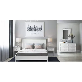 Кровать 200x200 Classico Italiano Бруклин, Молочный лак, 7200/L