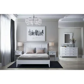 Кровать 90x200 Classico Italiano Бруклин, Белый лак, 7090ПМ/B, с подъемным механизмом