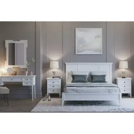 Кровать 180x200 Classico Italiano Бруклин, Белый лак, 7180/B