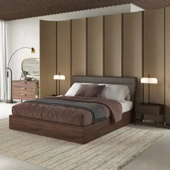 Кровать MOD Interiors Ronda, 160х200, с подъемным механизмом, Грецкий орех, MDI.BD.RD.78