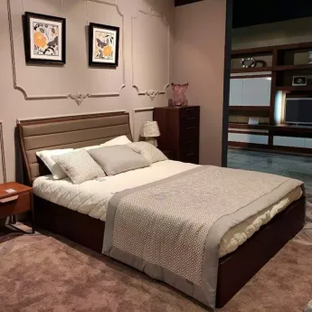 Кровать MOD Interiors Ronda, 160х200, с подъемным механизмом, Грецкий орех, MDI.BD.RD.78