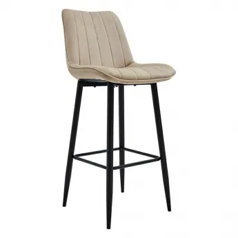 Полубарный стул Q-Home CG1953B, бежевый, ткань, CG1953B-BEIGE