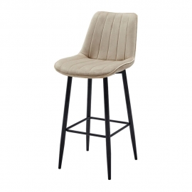 Барный стул Q-Home CG1953B, бежевый, ткань, Высота 108 см, CG1953B-BEIGE