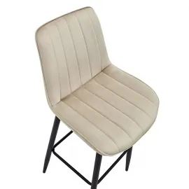 Барный стул Q-Home CG1953B, бежевый, ткань, CG1953B-BEIGE