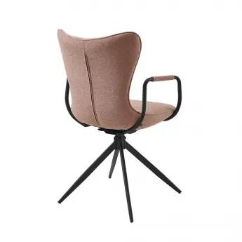 Стул Q-Home York, розовый, ткань, вращающийся, FSC2332-ARM